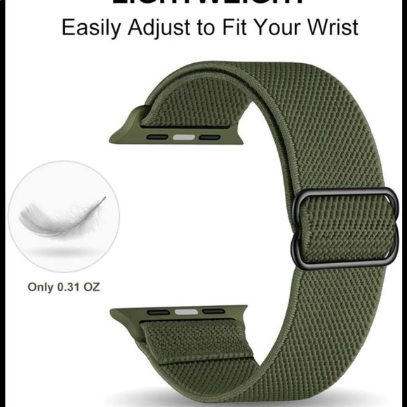 Olive Apple Watch band Nylon New - Picture 4 of 5